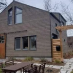 2-level home in the backyard